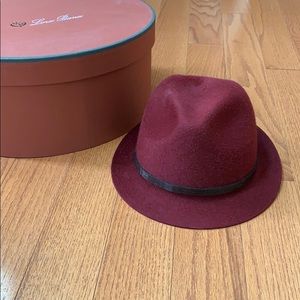 Loro Piana Diane Cashfelt Hat Maroon Red - Small